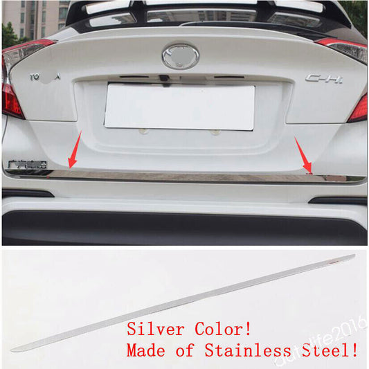 1PCS Silver Steel Rear Trunk Lid Molding Cover Trim for Toyota C-HR CHR 2018-22