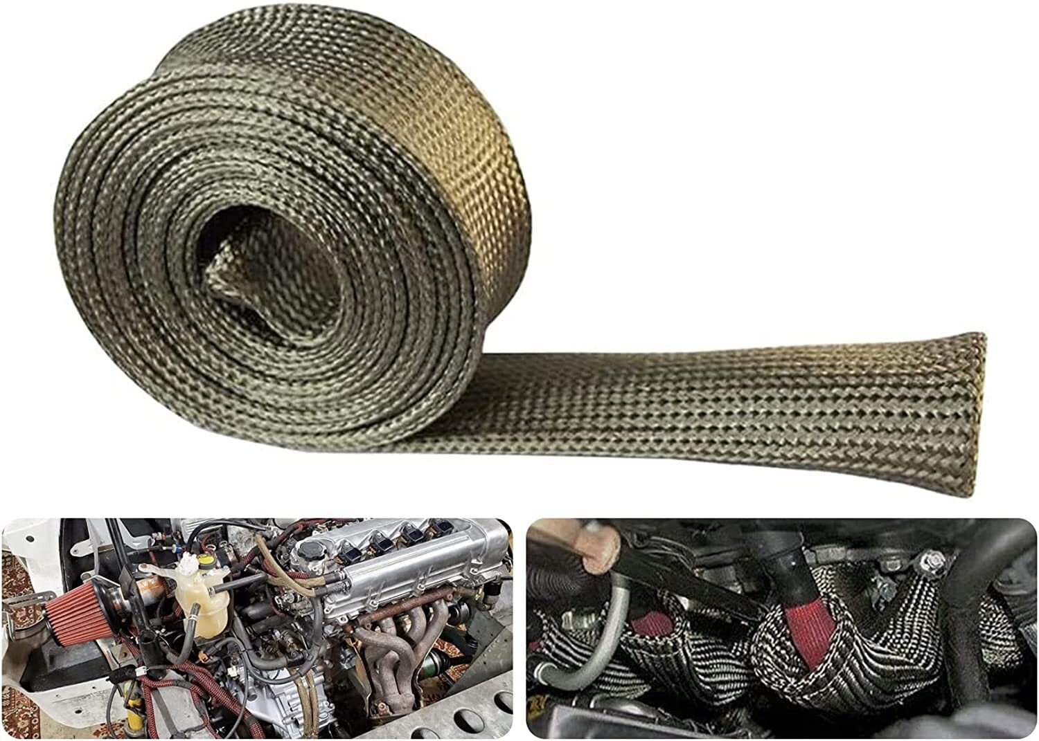 Heat Shield Sleeve Fuel Line Automatic Hose Spark Plug Wire Protector 5/816mm