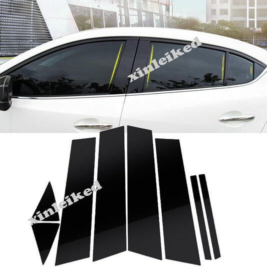 for Mazda 3 Axela 2014-2018 Black Door BC Pillar Mirror Plate Molding cover trim