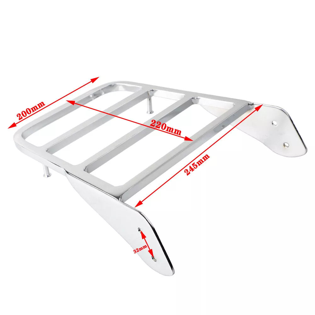 Chrome Sissy Bar Luggage Rack for Yamaha V-Star 1100 Classic/Dragstar XVS 1100- n