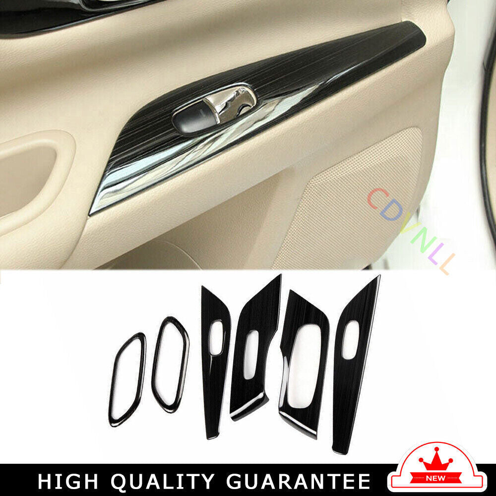 Glass Window Lifting Lock Panel Trim 6 for Nissan Altima 2013-18 Black Titanium