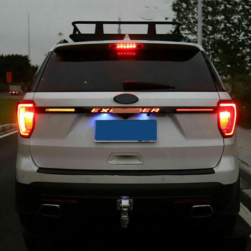 for Ford Explorer 2015-2019 Car LED Badge Rear Trunk Tailgate Molding Trim Strip