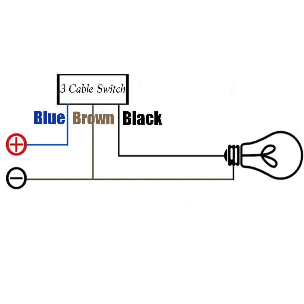 Chrome Motorcycle 22mm Handlebar Headlight Waterproof Switch On Off 3 Wires Q