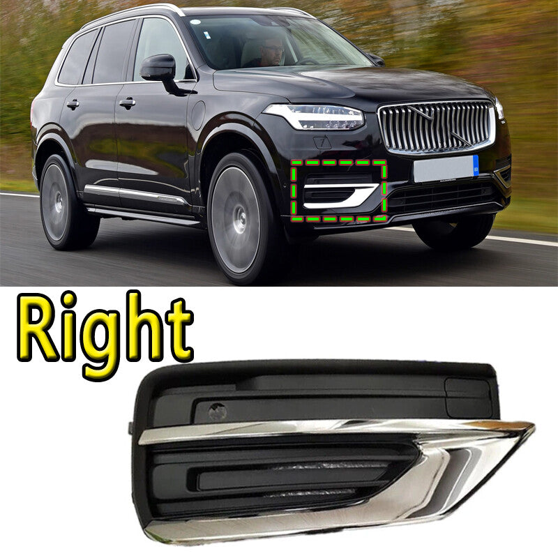 for Volvo XC90 2020-2021 Fog Lamp Grille ABS Front Bumper Fog Light Grille Right