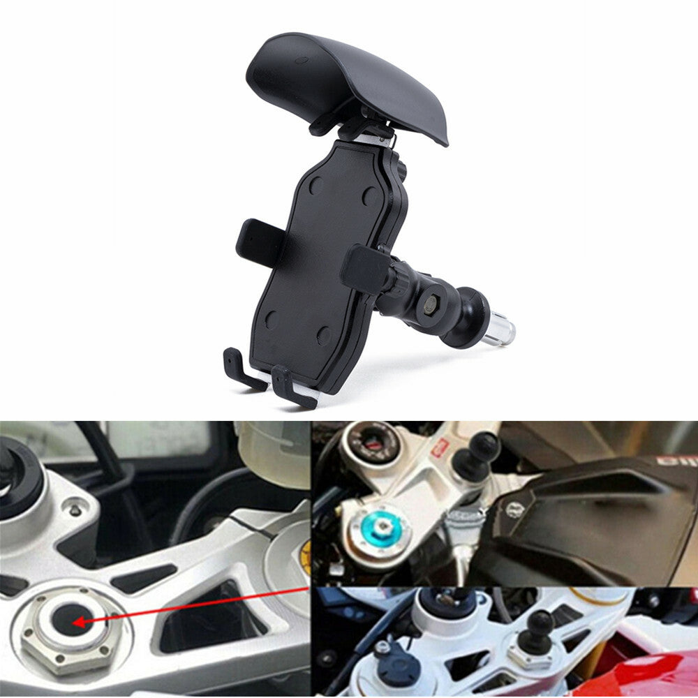 New Phone Holder In Fork Stem Mount Bracket Visor Navigation Bracket for Yamaha Q