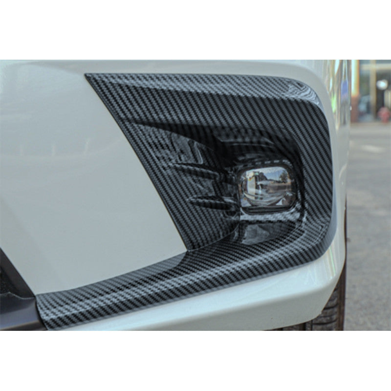 for Honda for Civic 22-2024 Carbon Fiber Front Bumper Fog Lamp Frame Cover Trim 2PCS