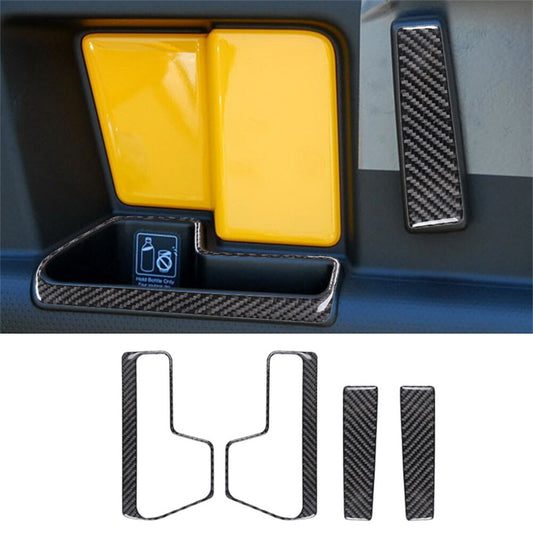 4¡ÁCarbon Fiber Rear Door Armrest Handle Panel Trim For Toyot@ FJ Cruiser 2007-21