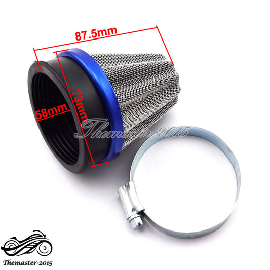 58mm Racing Air Filter Fit Trail Motor Dirt Pit Bike Motorcycle Motocross Q