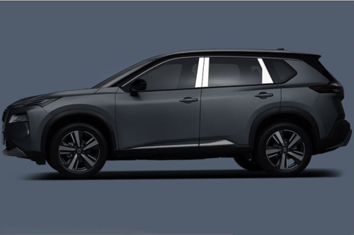 6X Glossy Chrome Door Window Pillar Posts Cover Trim For 2021-2024 for Nissan Rogue