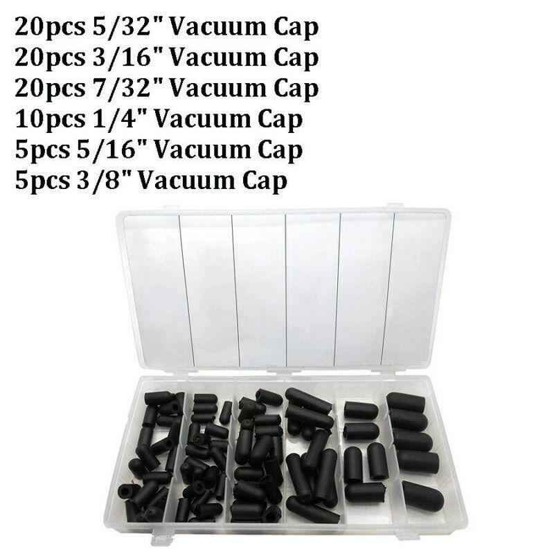 80-piece carburetor vacuum tube hose rubber boot cap sorting kit 5/32-3/8- n