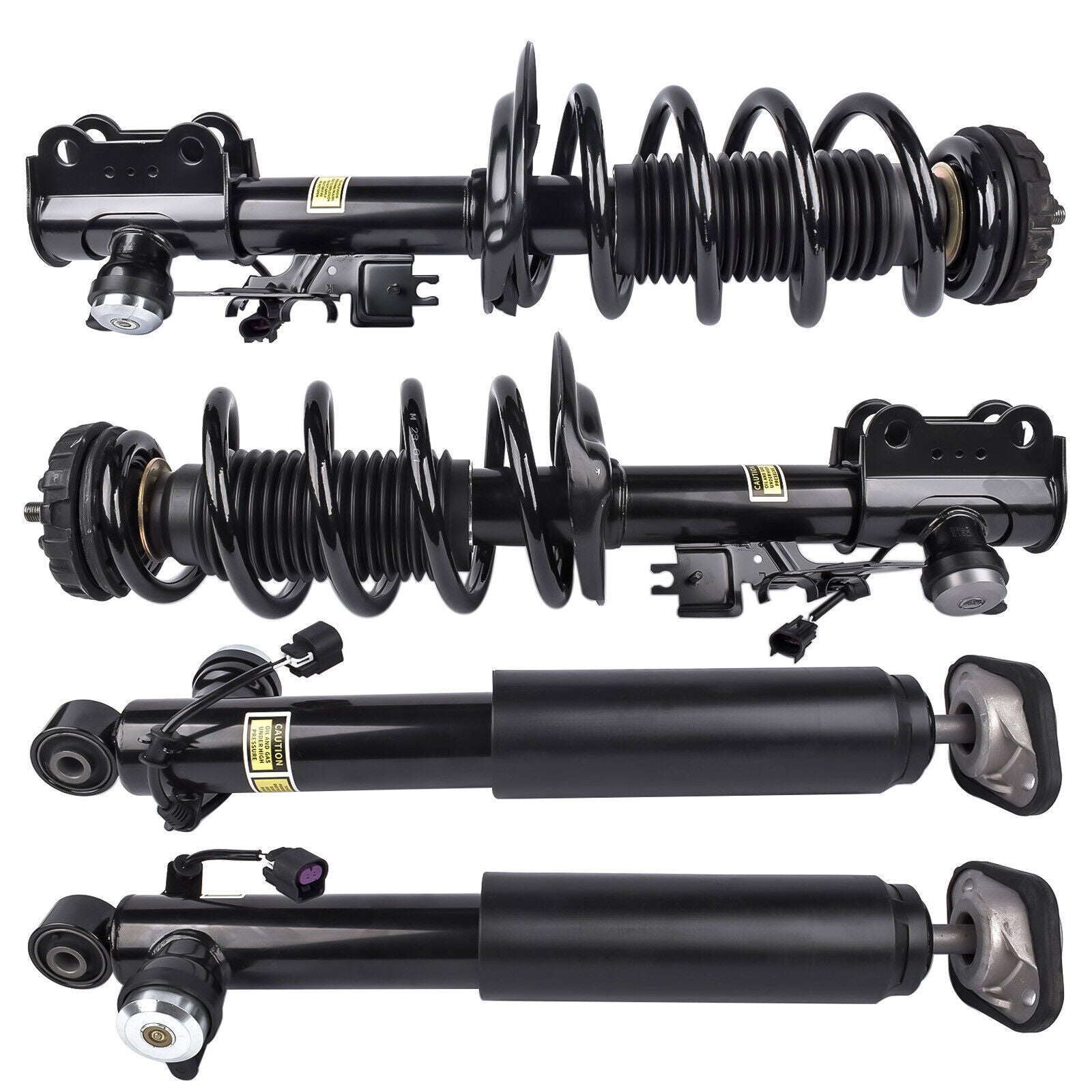 A pair of rear shock absorber struts with electric adjustment suitable for Lincoln for Navigator and for Ford Expedition