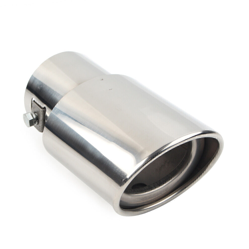Stainless Steel Car Rear Chrome Exhaust Pipe Tail Muffler Tip Round Accessories Q