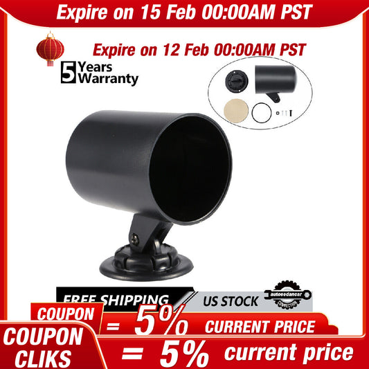 Universal 2 52mm Vehicle Car Truck Single Swivel Gauge Holder Pod Cup Mount