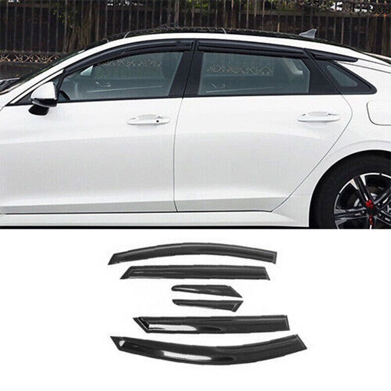 for Kia K5 2021-2024 Black Window Visor Vent Sun Shade Rain Guard Door Visor