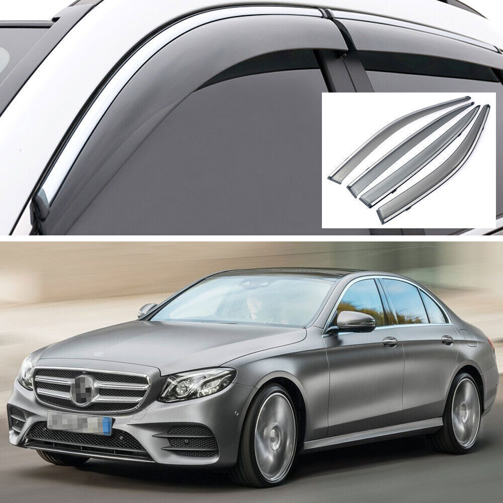 Window Deflector Visors Rain Guard Vent Shade for 17-2019 for Mercedes E-Class Sedan