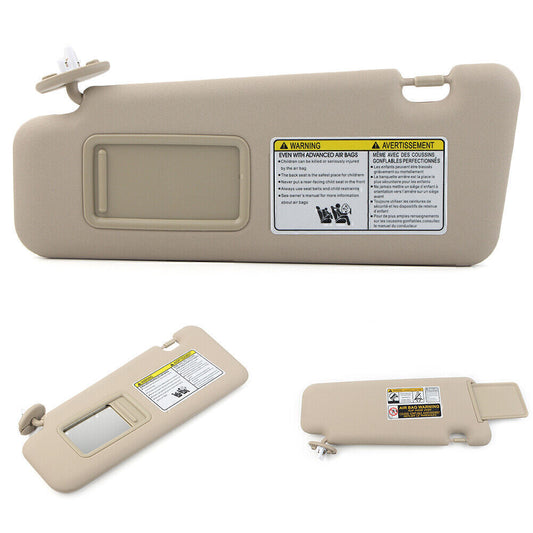 For 2008-2013 2009 for Toyota Highlander With Vanity Light Beige Left Side Sun Visor
