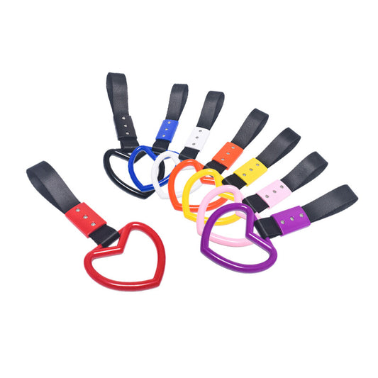 1Heart Ring Train Bus Handle Hand Strap Drift Charm Tool for Car Tsurikawa