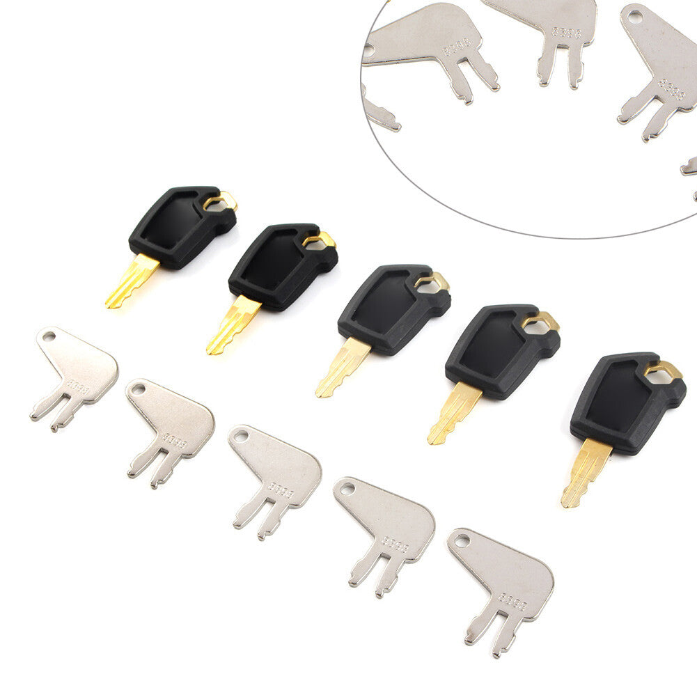 Equipment Ignition Key Set 10 Keys W/Ring For Cat padlocks Dozers 5P8500 8H-5306 Q