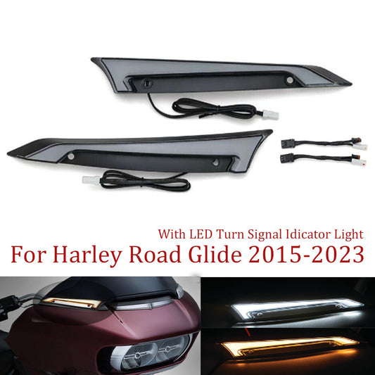 Windshield trim with LED turn signals for Harley Road Glide Special FLTRXS n