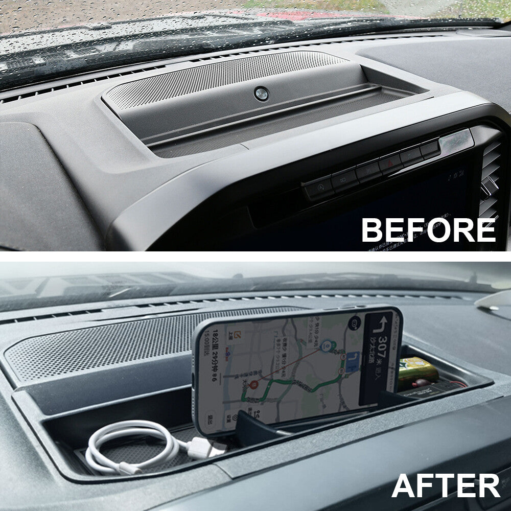 Compatible with 2021-2024 F150 pickup dashboard storage center console storage tray - n