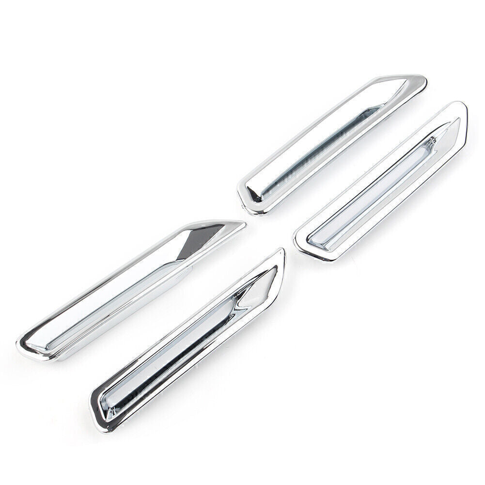 4pcs Radiator Slot Vent Trim Fit for Honda Goldwing GL1800 2018-up ABS Glosy Chrome Q