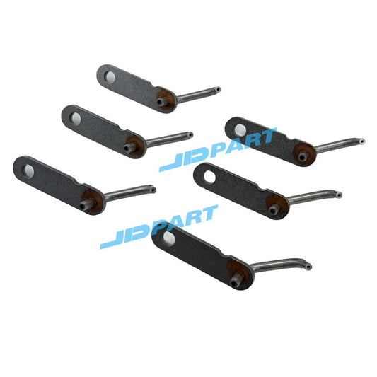 6-piece set of 3116 oil cooler nozzles (4P2457, 7C2171, 7C4467) for Caterpillar engine parts.