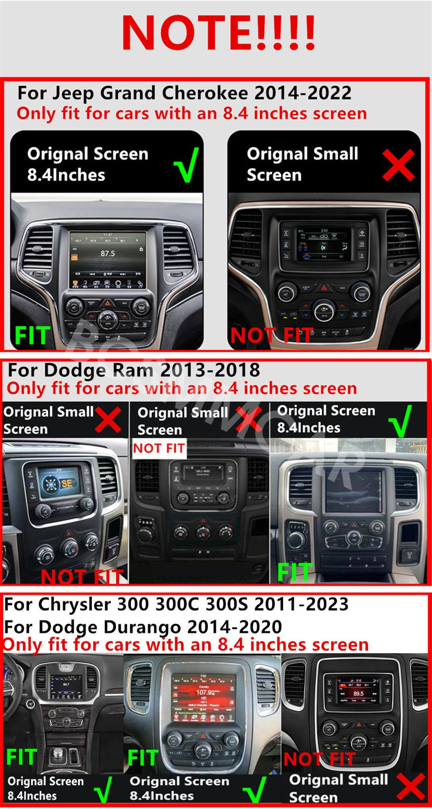 Android 14 Car Multimedia Player Touch Screen Fit for Dodge for Challenger 2015-2023 Q
