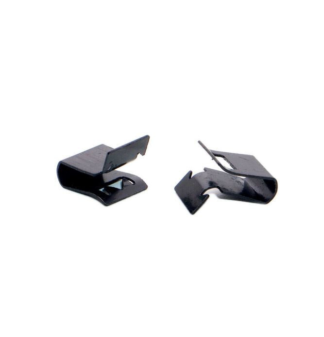 Bonnet badge nameplate for Audi clip-on bumper front cover, black equipment manufacturer 2-piece set