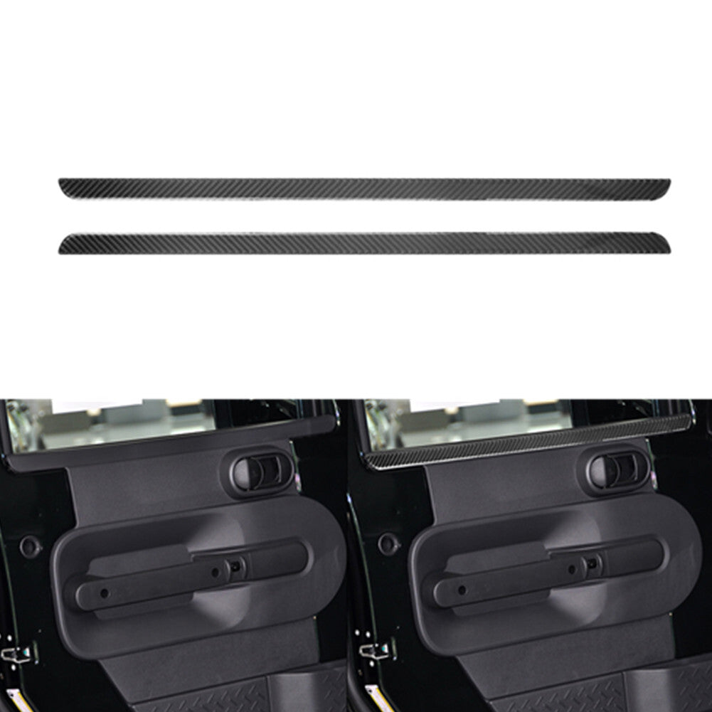 2x Carbon Fiber Front Door Trim Trim for Jeep for Wrangler 2007-10
