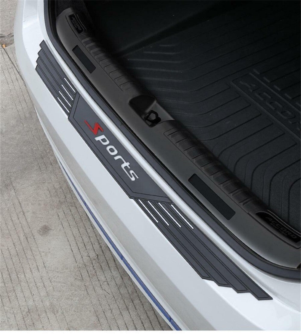 1Car SUV Tail Box Trunk Sill Plate Bumper Guard Protector Rubber Cover Trim n