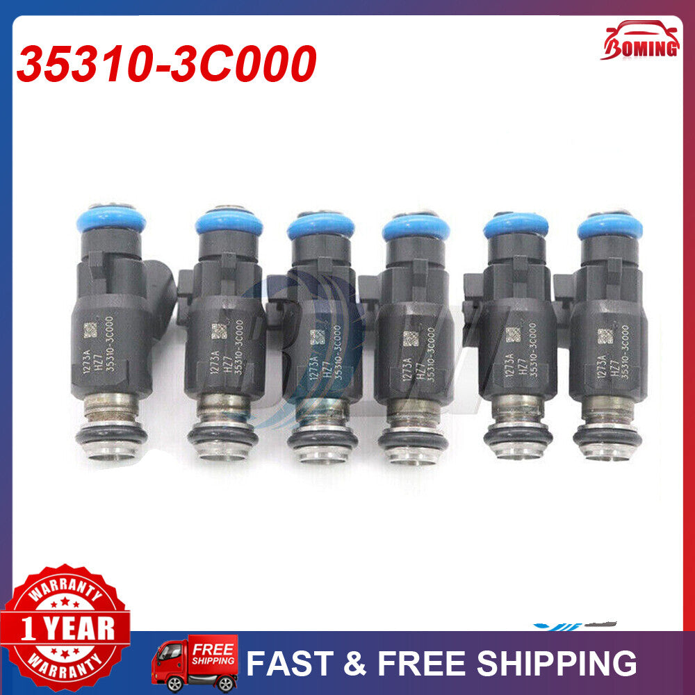 6pcs Fuel Injectors Fits for Hyundai Veracruz 2007-2012 3.8L V6 35310-3C000