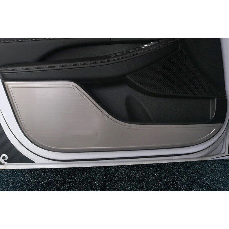 for Hyundai Sonata 2020-2023 Silver Steel Door Anti-Kick Panel Guard cover trim