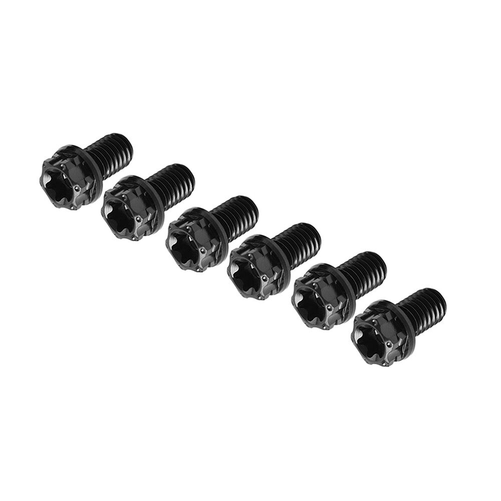 6pcs Bolts Torx Head Flange Screws M8x10mm Black For Motorcycle Bike