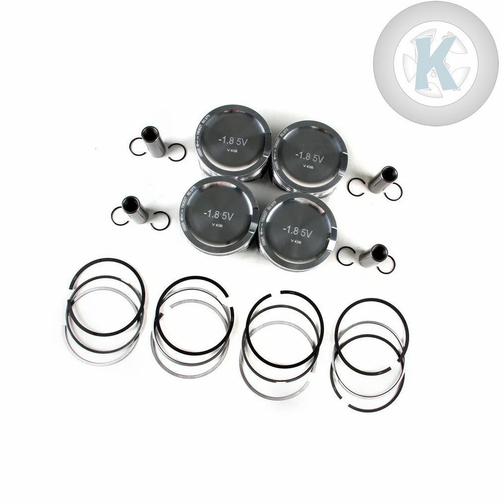 1.8T 4-piece piston and ring kit suitable for Audi A3, A4, and TT #06B107065N#