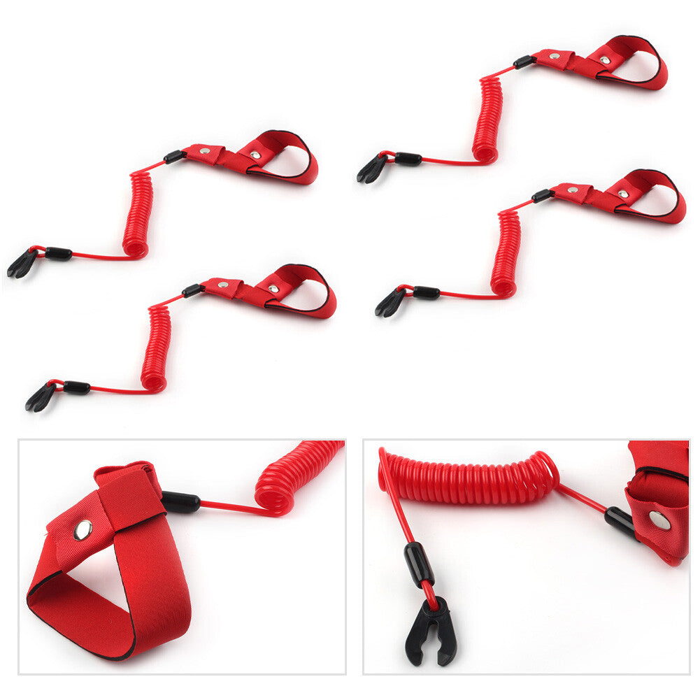 4PCS Stop Kill Key Floating Safety Wrist Lanyard Fits for Yamaha Jet Ski Wave Runner