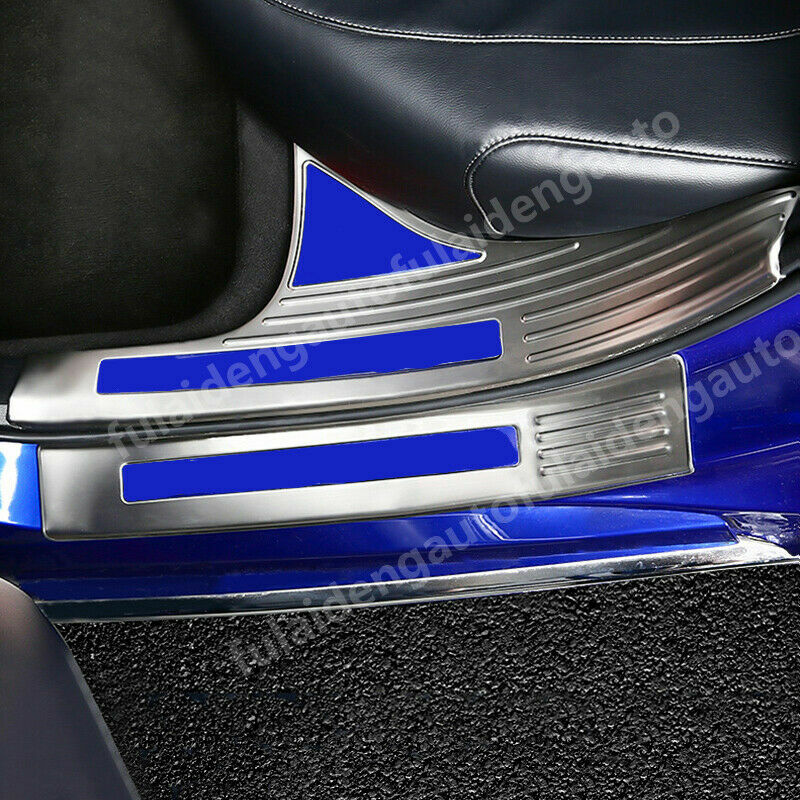 8P for Honda Accord 2018-2021 Silver Car Door Sill Plate Scuff Cover Guard trim