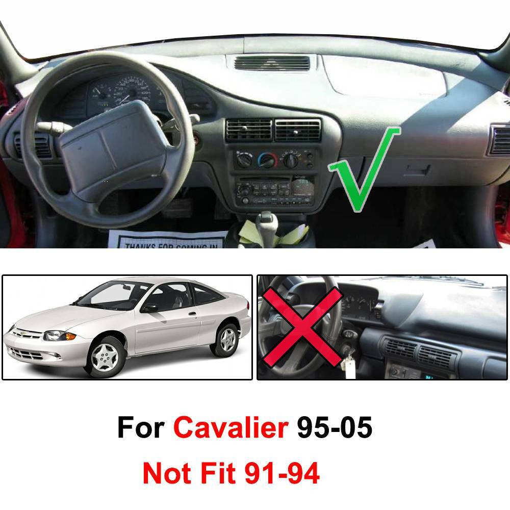 Black Mat Dash Cover for Chevy Cavalier 1995 -2005 Dashmat Dashboard Carpet Pad