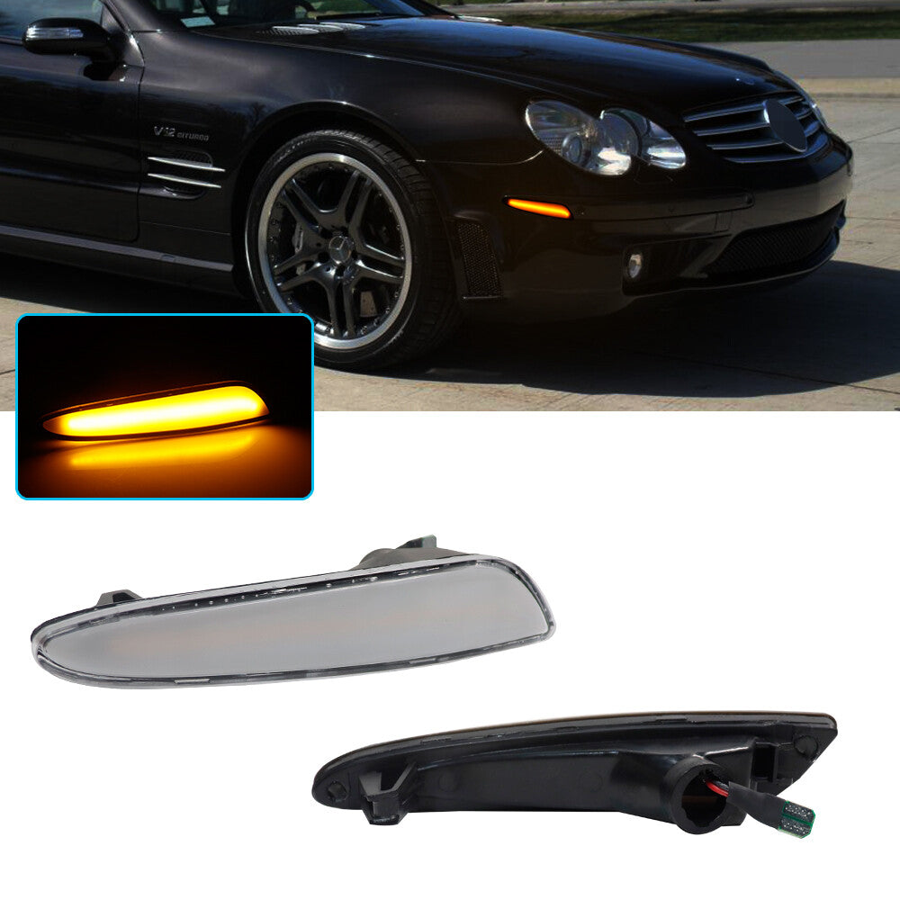 Clear Amber Side Marker Lights for W211 E-Class Sedan/Wagon 03-06- v