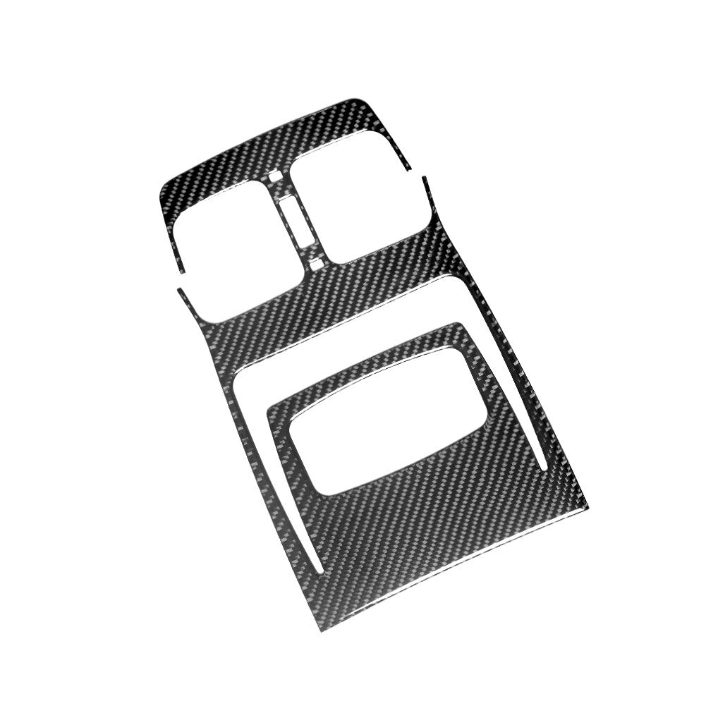 Red Carbon Fiber Rear for Seat Armrest Cupholder Cover Trim for Mazda CX-9 2010-2015 v