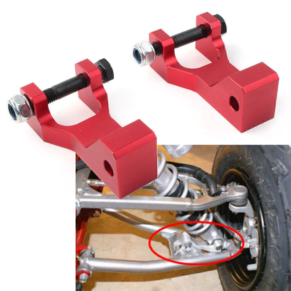 2Pcs Front Lowering Kit Aluminum Red Fit for Yamaha 700 350 660R ATV