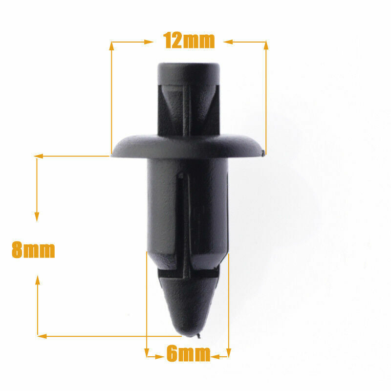25xFender Panel Fastener Clips Retainer Plastic Rivet 6mm Fit for Nissan 66824-01G00