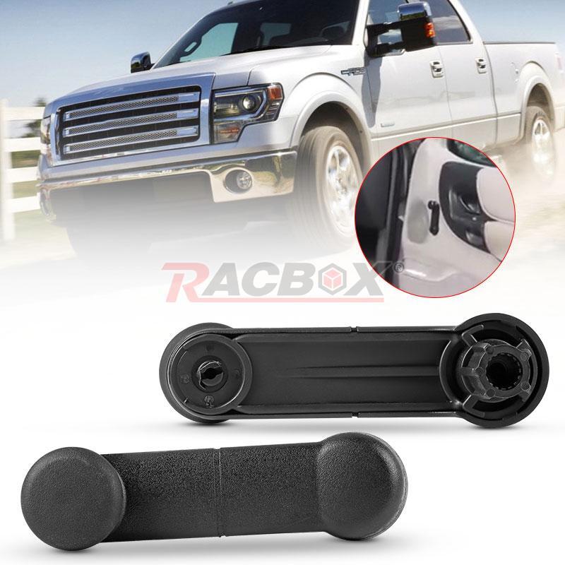 1Pair Inside Manual Window Crank Handles Black for 1997-2014 for Ford F150 F250 F350