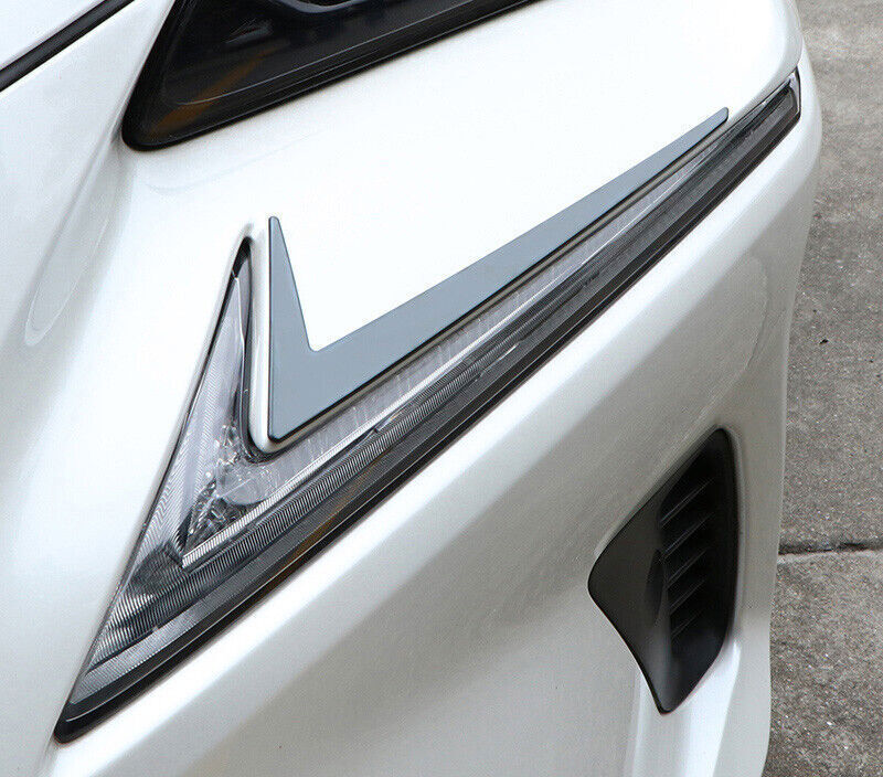 Black Front Headlight Eyebrow Eyelid Cover Trim for Lexus NX200t 300 300h 15-20