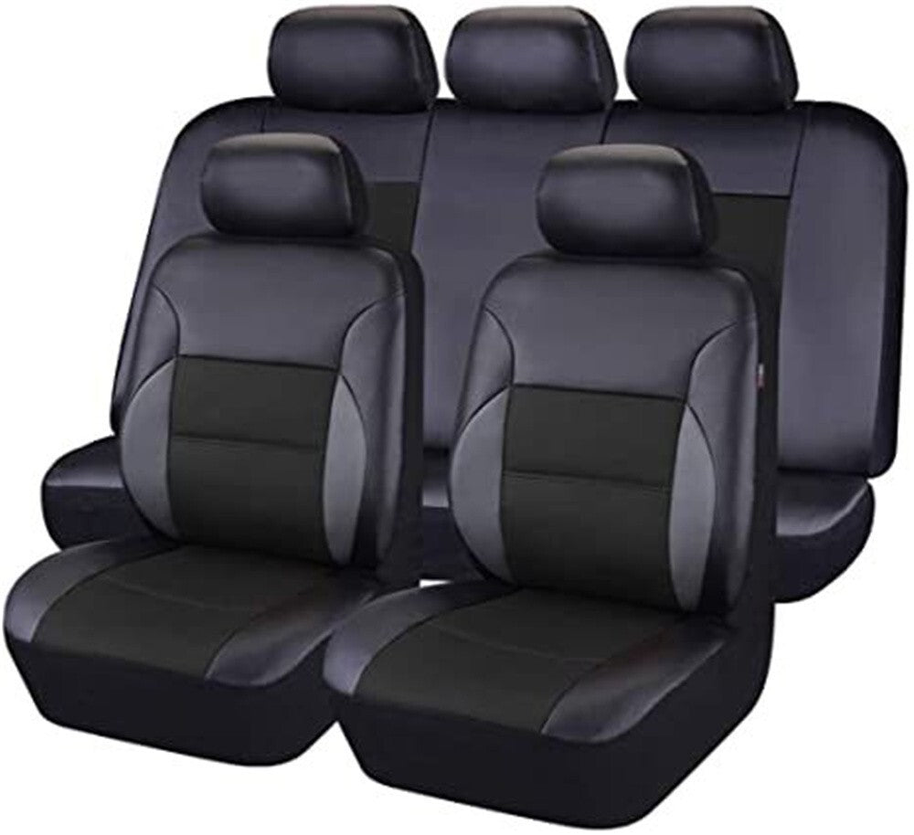 PU Leather Front Rear Car for Seat Covers Cushion Full Set 5-Seats Car Accessories