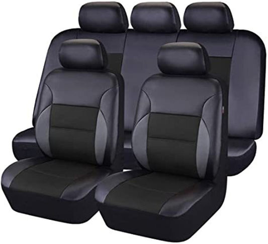 PU Leather Front Rear Car for Seat Covers Cushion Full Set 5-Seats Car Accessories