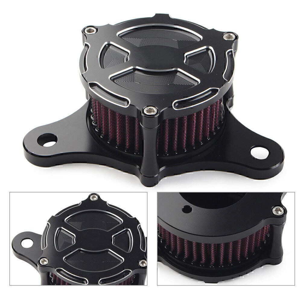 Air Cleaner Red Intake Filter Kit for Harley Dyna Softail Road King Aluminum Q