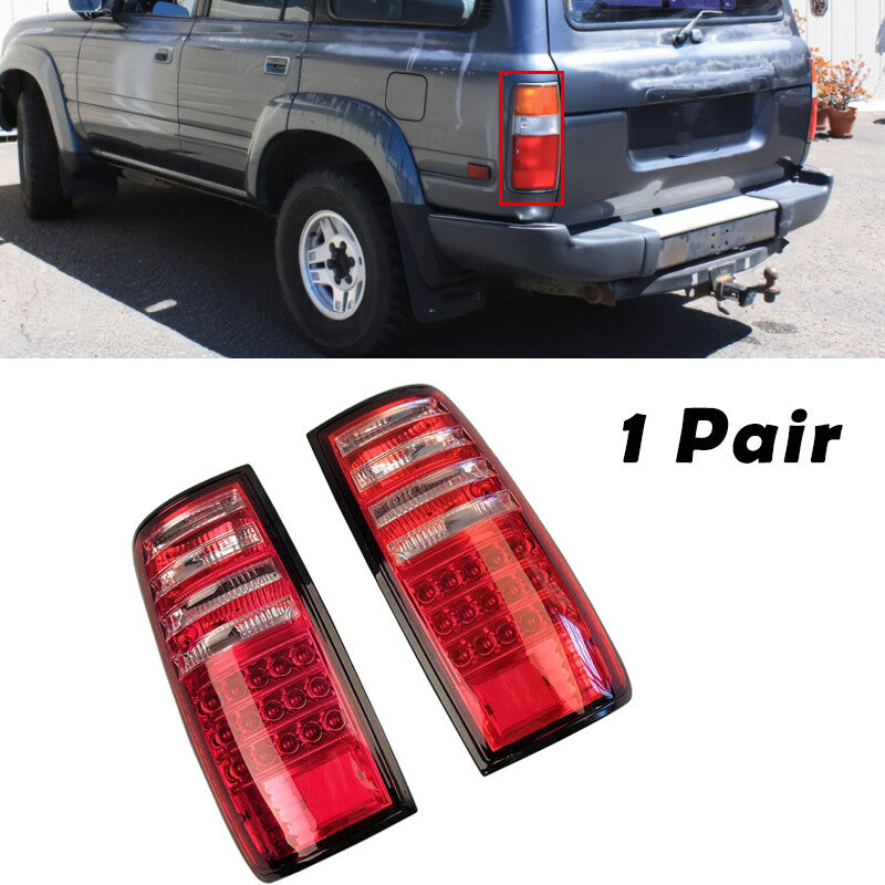 Turn Signal Lamp 2Pcs Rear Brake Tail Light for Toyota for Land Cruiser FJ80 1991-97
