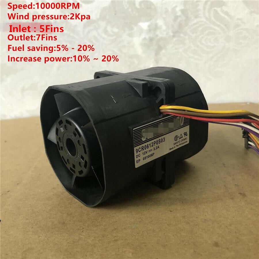 Car Auto Electric Turbine Turbo Double Fan Charger Boost Intake Fans ACE60 3.2A