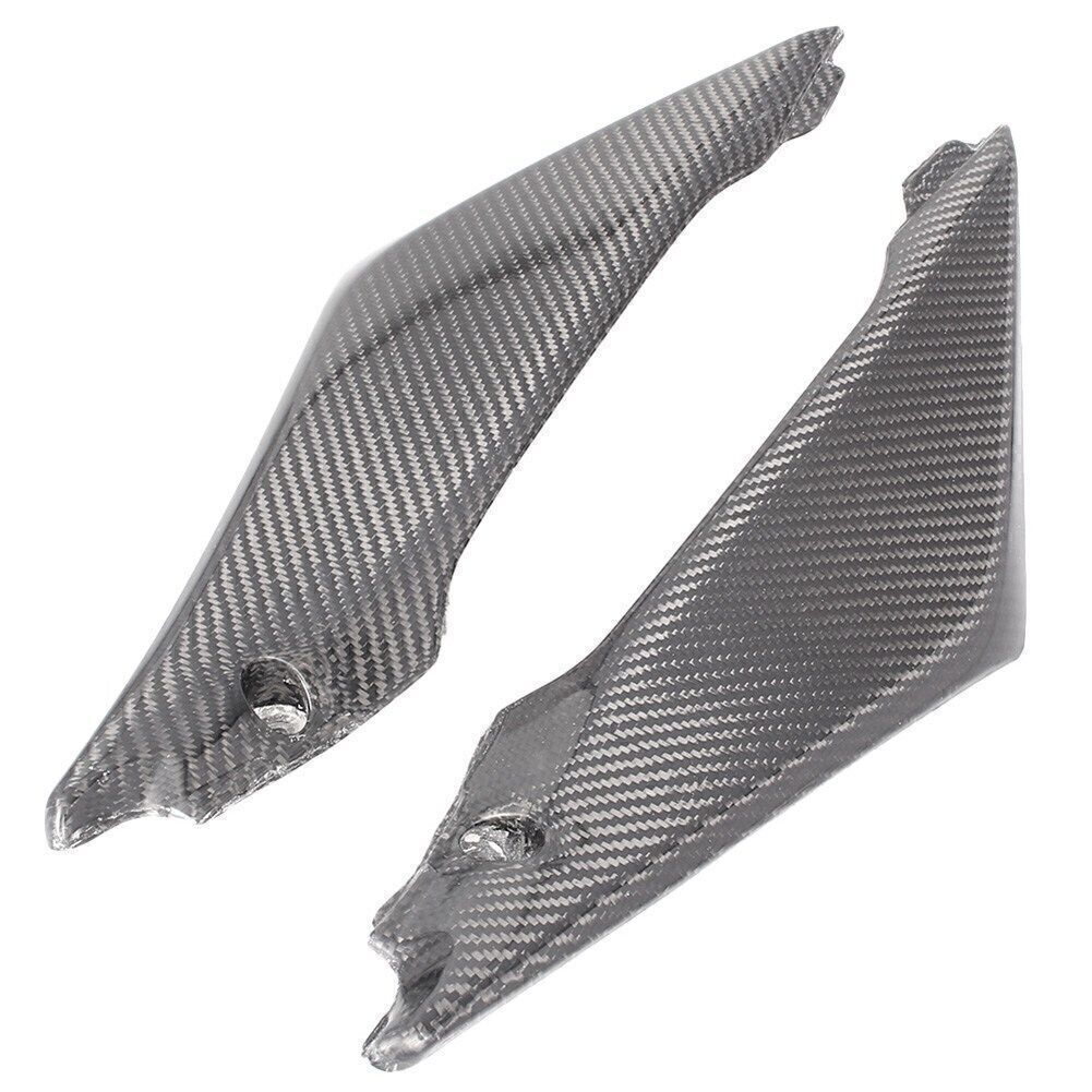 Black Carbon Fiber Tank Side Fairings Trim Fit for Suzuki GSXR1000 2005-2006 K5