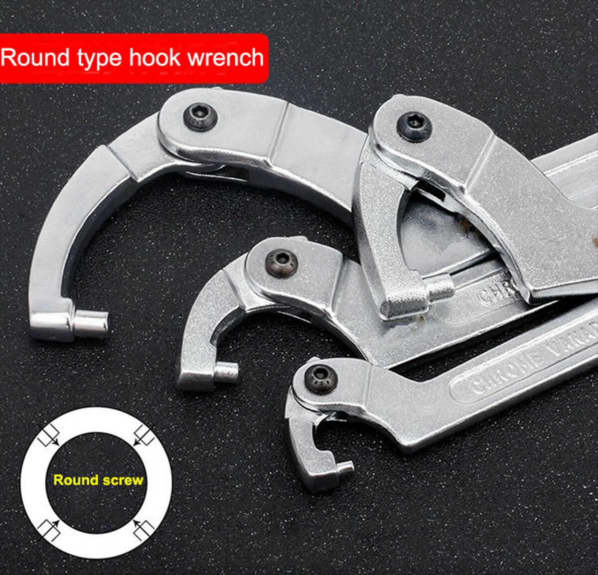 Motorcycle Bike Hook Wrench C Clamp Spanner Absorber Adjuster Spring Repair Tool Q